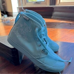 Bangs Lace-Up Ocean Themed High Top Sneakers
